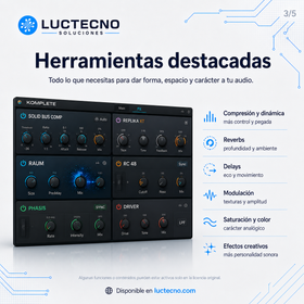 Native Instruments KOMPLETE FX Bundle 2026.1 para Windows y Mac | Plugins de efectos, mezcla y sonido profesional
