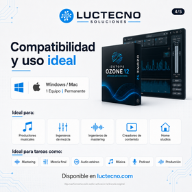 iZotope Ozone 12 para Windows y Mac | Mastering profesional, mezcla final y optimización de audio