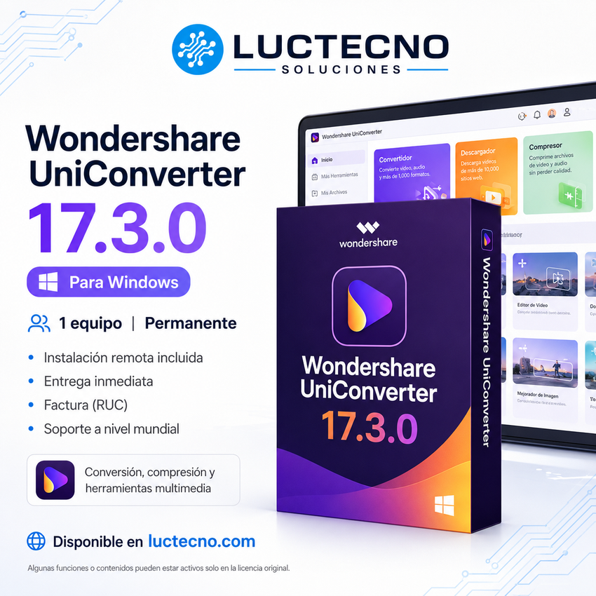 Wondershare UniConverter 17.3.0 para Windows | Convertidor, compresor y editor de video profesional
