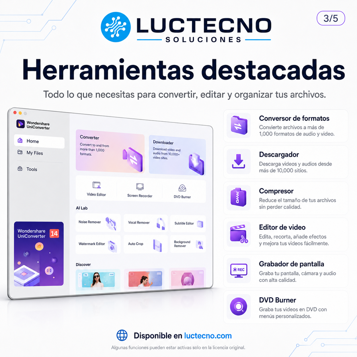 Wondershare UniConverter 15.7.3 para Mac | Convertidor, compresor y editor de video profesional