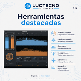 Plugin Alliance ADPTR MetricAB para Windows y Mac | Referencia A/B, mezcla y mastering profesional