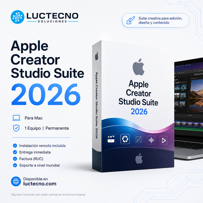 Apple Creator Studio Suite 2026 para Mac | Suite creativa para video, audio, motion graphics y postproducción