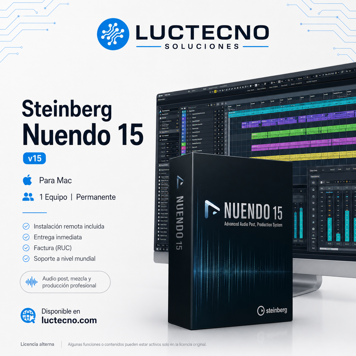 Steinberg Nuendo 15 v15 for Mac | Audio post-production, immersive mixing, and professional sound design