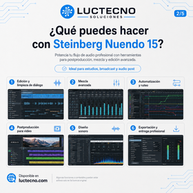 Steinberg Nuendo 15 v15 for Mac | Audio post-production, immersive mixing, and professional sound design