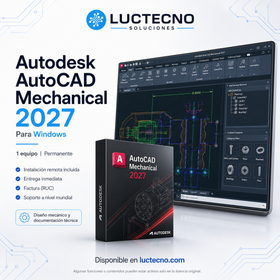 Autodesk AutoCAD Mechanical 2027 para Windows | Diseño mecánico 2D, planos técnicos y documentación de fabricación