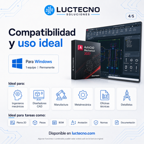 Autodesk AutoCAD Mechanical 2027 para Windows | Diseño mecánico 2D, planos técnicos y documentación de fabricación