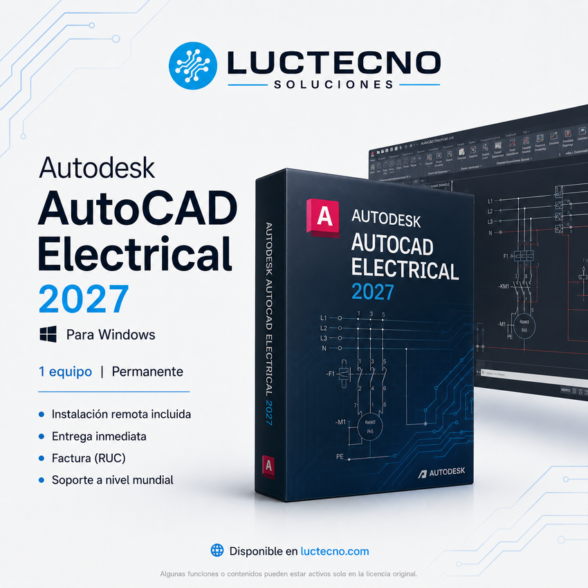 Autodesk AutoCAD Electrical 2027 para Windows | Diseño eléctrico CAD, esquemas y documentación profesional