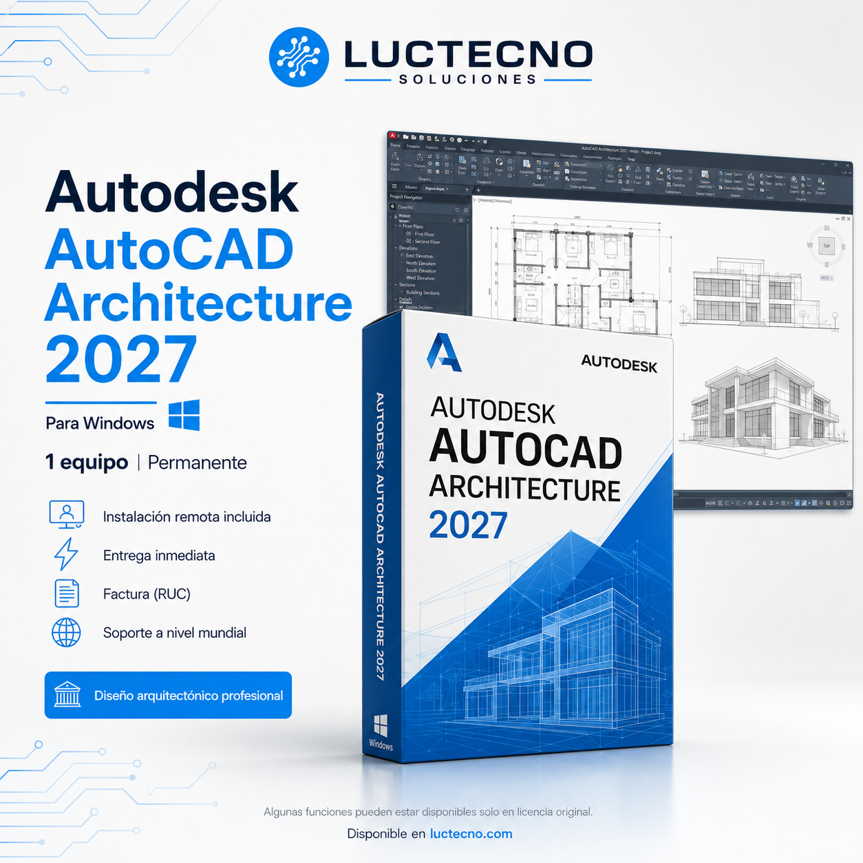 Autodesk AutoCAD Architecture 2027 para Windows | Diseño arquitectónico CAD, planos y documentación profesional