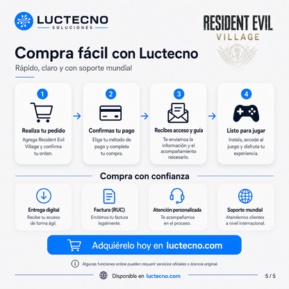 Resident Evil Village para Windows y Mac | Juego de horror, supervivencia y acción cinematográfica