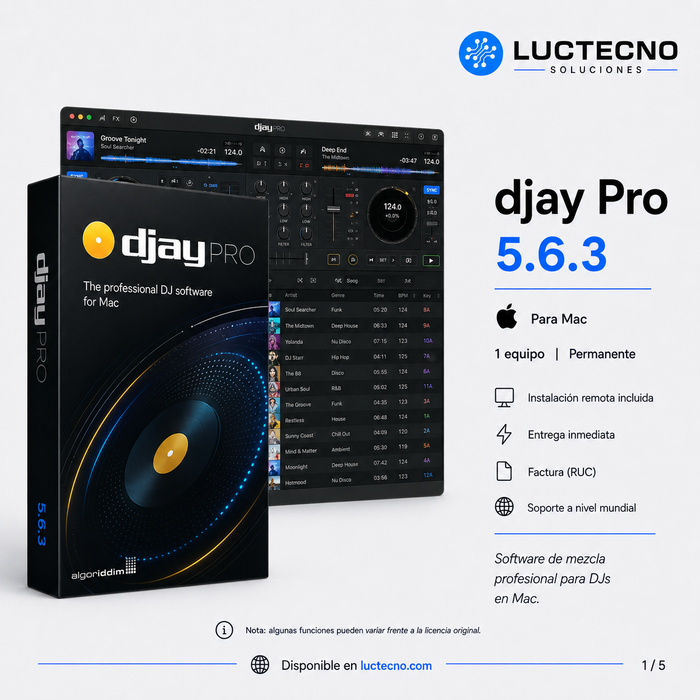 djay Pro 5.6.3 para Mac | Software DJ profesional, mezcla, stems e inteligencia artificial
