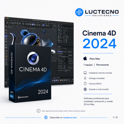 Maxon Cinema 4D 2024 para Mac | Modelado 3D, animación, motion graphics y render profesional