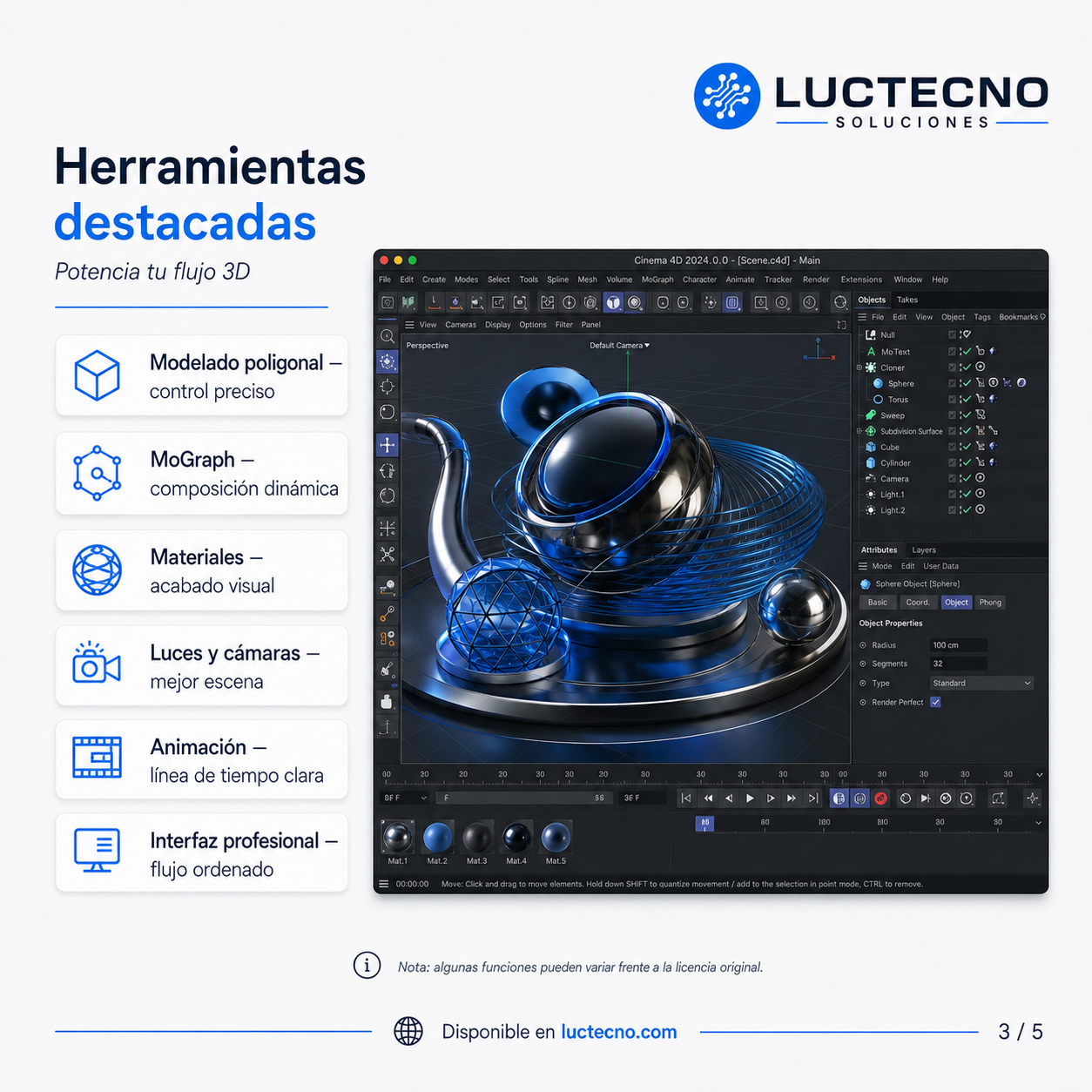 Maxon Cinema 4D 2024 para Mac | Modelado 3D, animación, motion graphics y render profesional