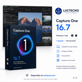 Capture One 16.7 para Windows y Mac | Editor fotográfico RAW, color profesional y flujo de estudio