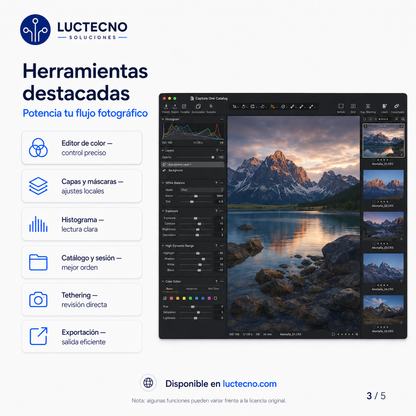 Capture One 16.7 para Windows y Mac | Editor fotográfico RAW, color profesional y flujo de estudio