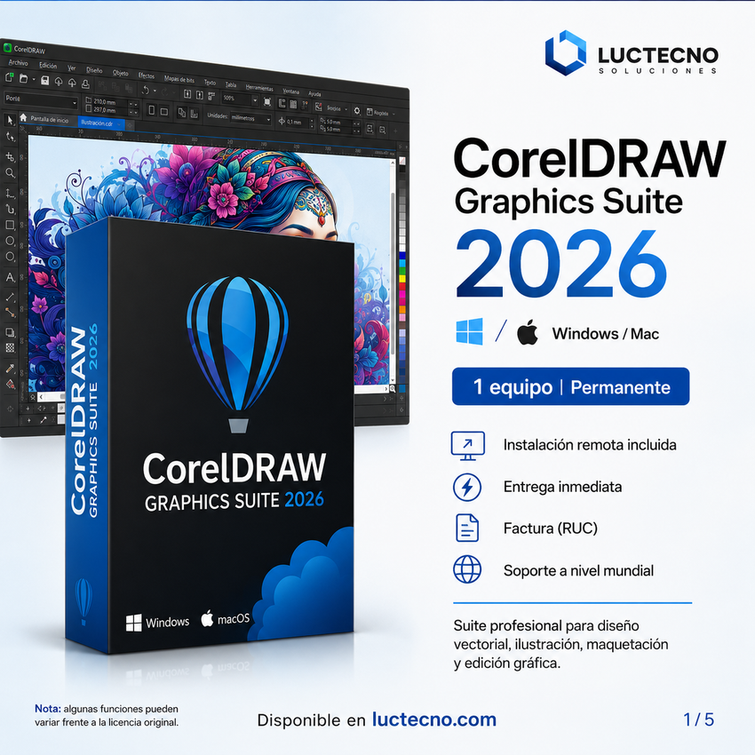 CorelDRAW Graphics Suite 2026 para Windows y Mac | Diseño gráfico, ilustración vectorial y edición profesional