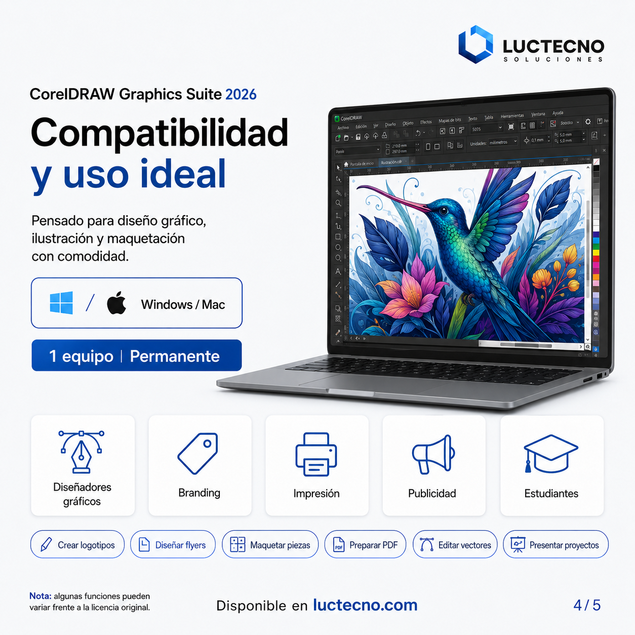 CorelDRAW Graphics Suite 2026 para Windows y Mac | Diseño gráfico, ilustración vectorial y edición profesional