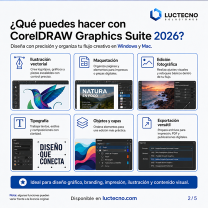 CorelDRAW Graphics Suite 2026 para Windows y Mac | Diseño gráfico, ilustración vectorial y edición profesional