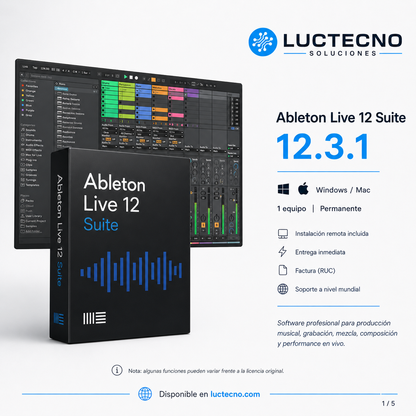 Ableton Live 12 Suite 12.3.1 para Windows y Mac | Producción musical, grabación, beats y performance profesional