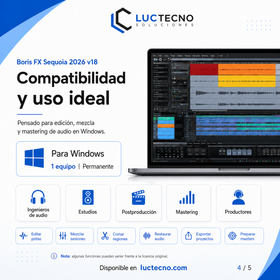 Boris FX Sequoia 2026 v18 para Windows | DAW profesional para mastering, broadcast y postproducción de audio