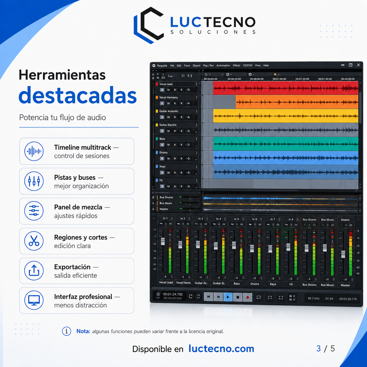 Boris FX Sequoia 2026 v18 para Windows | DAW profesional para mastering, broadcast y postproducción de audio