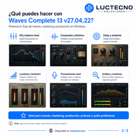 Waves Complete 13 v27.04.22 para Windows | Plugins profesionales para mezcla, mastering y producción musical
