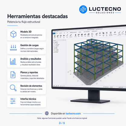 Tekla Structural Design Suite 2025 para Windows | Análisis estructural, diseño y cálculos de ingeniería