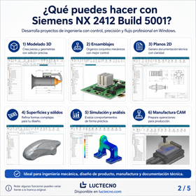 Siemens NX 2412 Build 5001 para Windows | CAD/CAM/CAE, diseño 3D, manufactura y simulación profesional