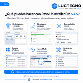 Revo Uninstaller Pro 5.4.5 para Windows | Desinstalador avanzado, limpieza de restos y optimización del sistema