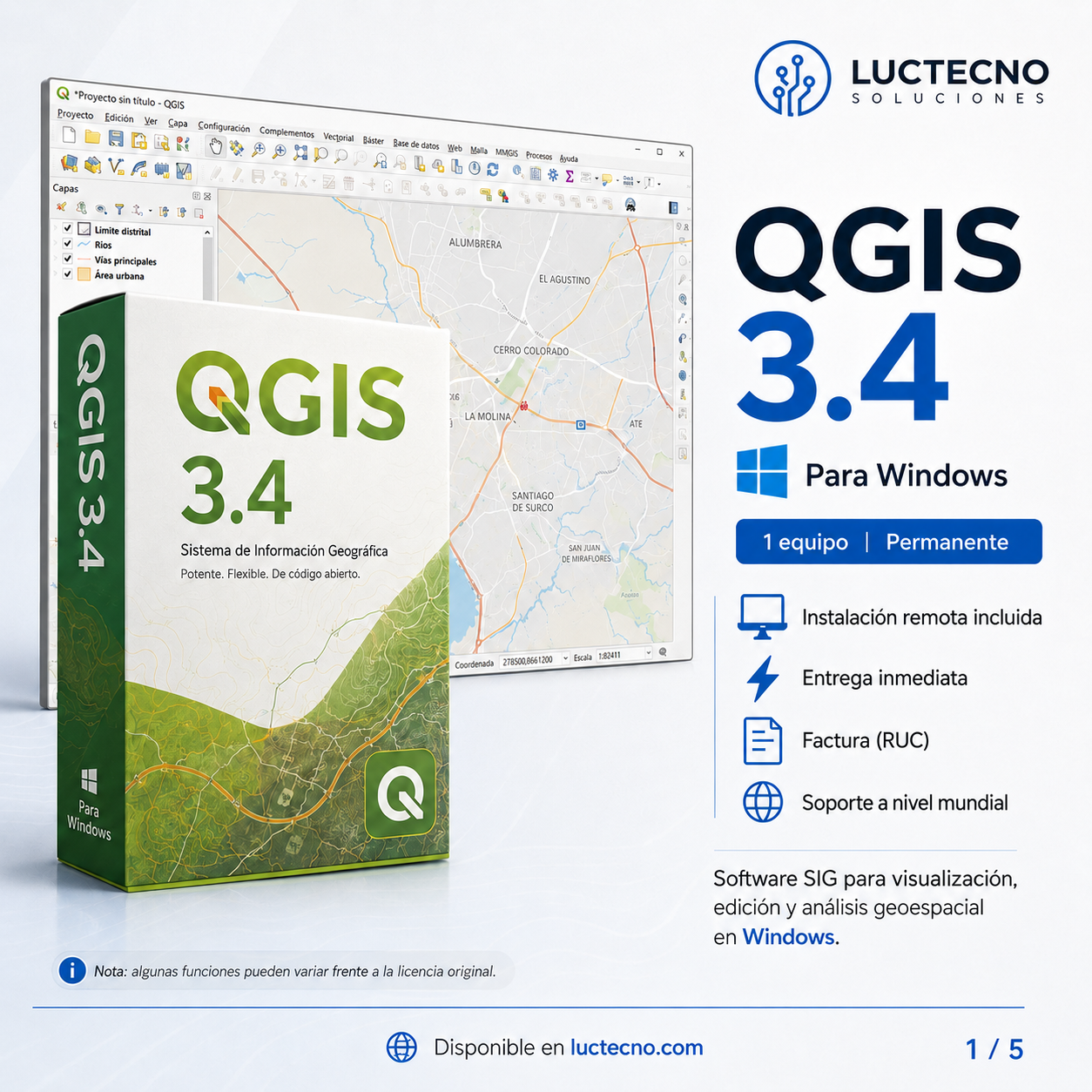 QGIS 3.4 para Windows | Sistema de información geográfica, mapas y análisis espacial