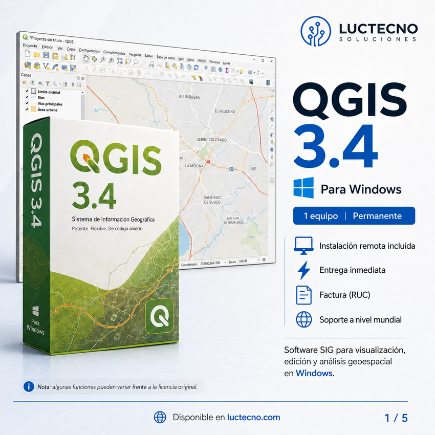 QGIS 3.4 para Windows | Sistema de información geográfica, mapas y análisis espacial