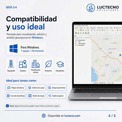 QGIS 3.4 para Windows | Sistema de información geográfica, mapas y análisis espacial