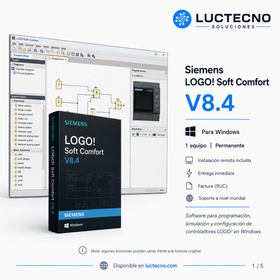 Siemens LOGO! Soft Comfort V8.4 para Windows | Programación de LOGO!, automatización básica y simulación industrial