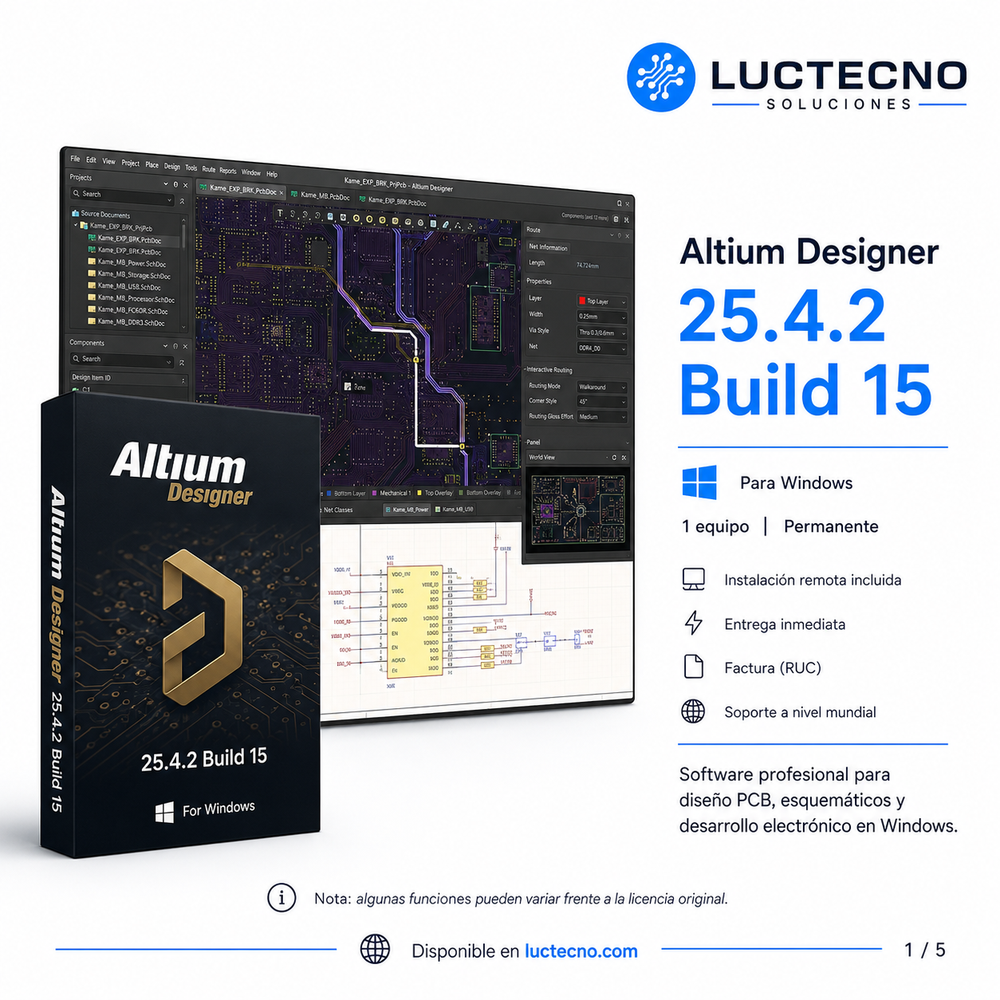 Altium Designer 25.4.2 Build 15 pour Windows | Conception électronique de PCB, schémas et fabrication professionnelle
