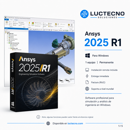 Ansys 2025 R1 para Windows | Simulación CAE, análisis estructural, CFD y multifísica profesional