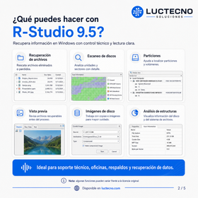 R-Studio 9.5 para Windows | Recuperación de datos, discos, particiones y archivos eliminados