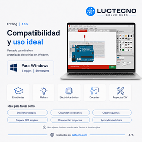 Fritzing 1.0.5 para Windows | Diseño electrónico, prototipos, esquemáticos y PCB