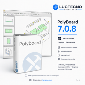 PolyBoard 7.0.8 para Windows | Diseño de muebles, gabinetes, closets y producción CNC