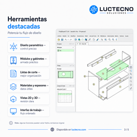 PolyBoard 7.0.8 para Windows | Diseño de muebles, gabinetes, closets y producción CNC