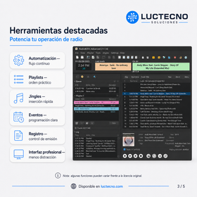 RadioBOSS Advanced 7.1.1.4 para Windows | Automatización radial, playlists, streaming y programación musical