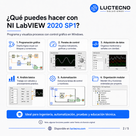NI LabVIEW 2020 SP1 para Windows | Programación gráfica, automatización, medición y control profesional