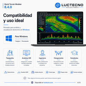 Quick Terrain Modeler 8.4.0 USA para Windows | Visualización 3D de terreno, LiDAR y nubes de puntos