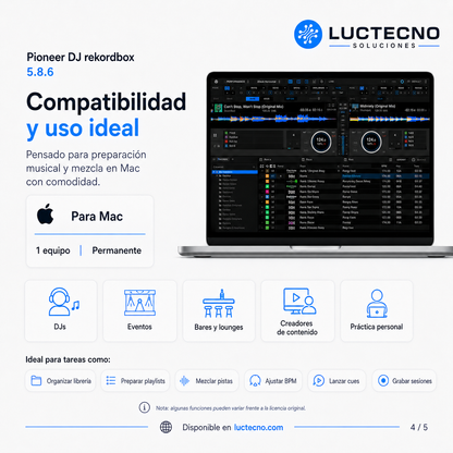Pioneer DJ rekordbox 5.8.6 para Mac | Software DJ profesional, gestión musical y preparación USB