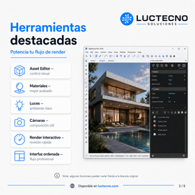 V-Ray 7 plugin para SketchUp en Windows – render 3D fotorrealista