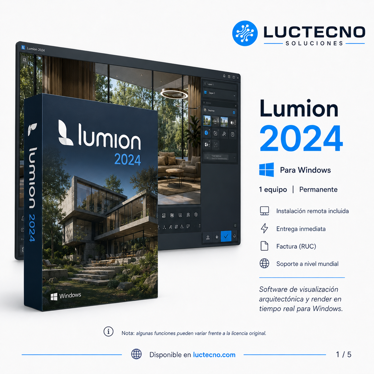 Lumion 2024 para Windows – Software de renderizado arquitectónico 3D