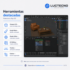 Blender 4.4.2 para Windows | Modelado 3D, animación, render, escultura y creación digital