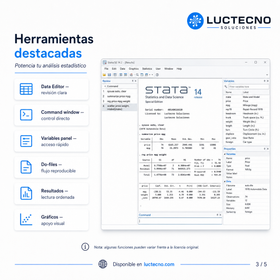 Stata 14 para Windows | Software estadístico, econometría, análisis de datos e investigación profesional