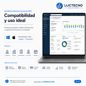 QuickBooks Enterprise Accountant 2021 para Windows y Mac | Contabilidad, facturación, inventario y gestión financiera