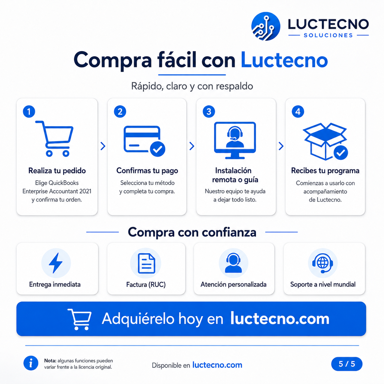 QuickBooks Enterprise Accountant 2021 para Windows y Mac | Contabilidad, facturación, inventario y gestión financiera