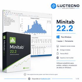 Minitab 22.2 para Windows | Software estadístico, calidad, Six Sigma y análisis de datos profesional