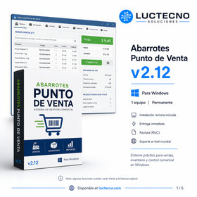 Abarrotes Punto de Venta v2.12 para Windows | Sistema POS, ventas, inventario y caja para negocios